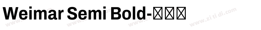 Weimar Semi Bold字体转换